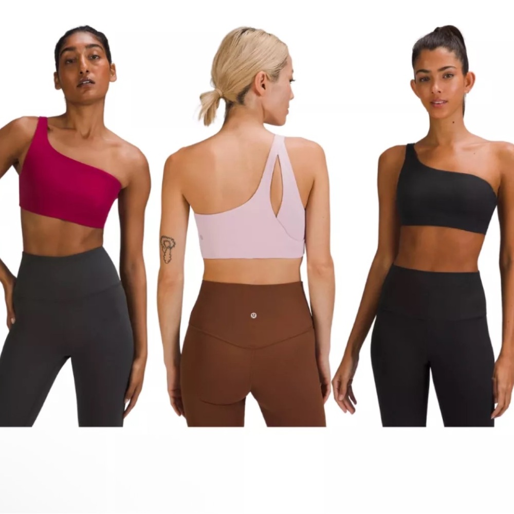 Lululemon -Ribbed Nulu Asymmetrical Yoga Bra